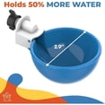thumbnail image 4 of 5-Pack Automatic Poultry Waterer Cups with Black Nuts - Blue Bowls Made of Durable PP & ABS, Leak-Proof Gravity-Fed Drinking System for Chickens, Ducks, Geese, Turkeys, Rabbits - Easy DIY, 4 of 7