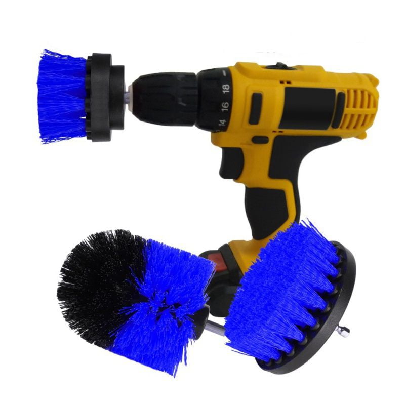 Set Tile Grout Power Scrubber Cleaning Drill Brush Tub Cleaner Combo