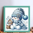 thumbnail image 2 of Kit Punto Cruz Con Muñeco Nieve Hilo Algodón Ecológico Bordado 11CT 40x40cm, 2 of 9