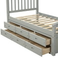 thumbnail image 5 of Bellemave Storage Bed Frame Twin with 6 Drawers,Solid Wood Twin Size Platform Bed with Headboard and Footboard,Heavy Duty Captain’s Bed for Teens,Single Adult,Small Spaces(Gray), 5 of 12