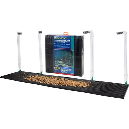 Penn Plax Clear Free Under Gravel Filter 40 55 Gallon Aquarium Bubbler System