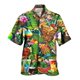 thumbnail image 1 of Camisas Para Hombre Camisa de manga corta con estampado digital 3d de ocio de tendencia de moda de playa de turismo de vacaciones de verano para hombres (Green, 3XL), 1 of 2