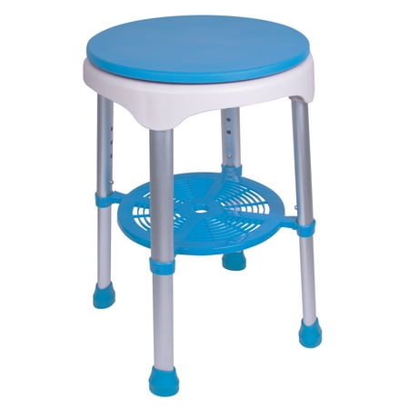 Carex EZ Bath and Shower Swivel Stool with Storage Tray