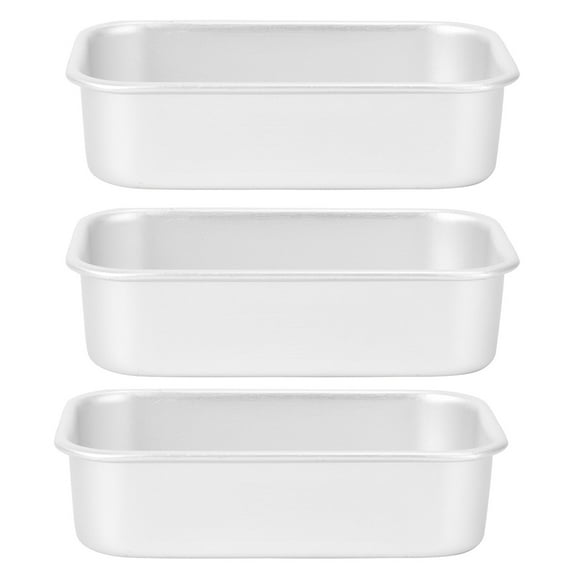 ELAYARD 3pcs Alloy Baking Mold Set for Cake and Toast Food Grade Bread Pans with Even Heating