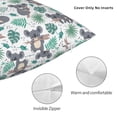thumbnail image 3 of Pofeuu Bears and Tropical Leaves Print Double-sided plush pillowcase Square Throw Pillow Covers Pillows Cover for Living Room Bedroom Sofa Couch Cushion Cover（No pillow core）-22"x22", 3 of 7