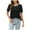 Black, variant on EDFBUYKRS Women's Plus Tops for Women 2026 Casual Womens Summer Tops Short Sleeve Striped Color Block Shirts Crewneck Loose Casual Tee Tops M
