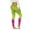 Green, variant on Gyexs Striped Tights for Women - Green and White / Pink and Purple / Yellow and Blue, Rainbow Print Leggings Yellow & Size S