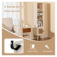thumbnail image 6 of Rattan Storage Cabinet, 4 Tier Slim Design Wood Cabinet with Doors & Shelves, Natural Rattan Accent Cabinet for Living Room, Bedroom, Entryway - 11.5"x11.5"x54", Black, 6 of 9