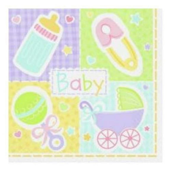 Various Baby's Nursery Disposable Multicolor Party Napkins, 36 Count