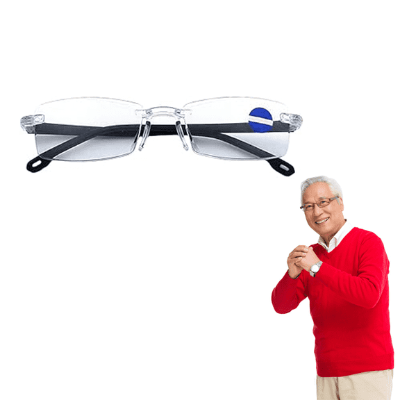 Blue Optics Glasses, Blueease-Optics Glasses Automatic Zoom Reading Eyeglasses, Blue  Anti-Blue Light Glasses