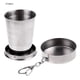 thumbnail image 2 of Yuarrent Taza de agua plegable de acero inoxidable, taza plegable para acampar, suministros para beber al aire libre, 75ML Type3 NO3, 2 of 6