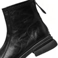 thumbnail image 5 of OKBOP Women's Combat Boots Round Toe Zip-Up Slip-Resistant Chunky Heel Black Stylish Women's Boots Sizes 35, 5 of 5