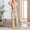thumbnail image 2 of Balery Colorful Checkered 1 Pantalones de pijama para hombre, pijama ultraligero, pantalón de descanso-Large, 2 of 6