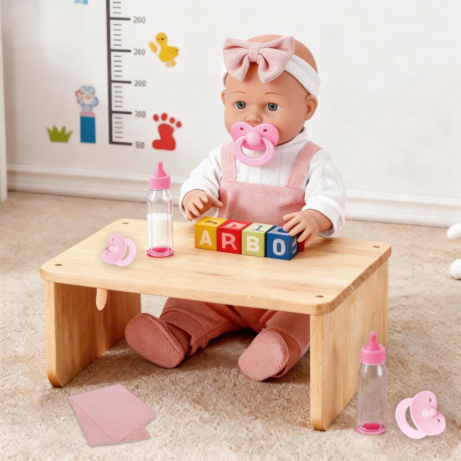 Caunedy Baby Doll Set, 12inch Realistic Soft Baby Doll with Pacifier & Nursing Bottle & Washable Quilt, Doll Toys for Kids 3-5 4-6 5-7 Gifts