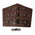 thumbnail image 4 of PU Leather Arm Guards Gauntlet Wristband Vintage Style Retro Accessories Armband Dark Brown Rope, 4 of 8