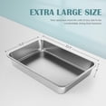 thumbnail image 2 of Caja de arena para gatos IKITCHEN de acero inoxidable, grande, 60 x 40 x 10 cm, 2 of 8