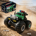 thumbnail image 3 of HNH Kids RC Monster Truck, 2.4Ghz 1:18 Scale Off‑Road Remote Control Car with LED Light Wheels, 2 Rechargeable Batteries, All‑Terrain RC Toy Vehicle for Children, 3 of 11