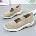 thumbnail image 6 of CAIXAI Orthopedic Dress Shoes for Women Arch Support Womens on Sneakers Comfortable -On Walking Shoes for Women Mesh Knitted Woven Platform Mary Janes Hands-Free Soft Shoes, 6 of 6