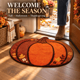 thumbnail image 5 of Pumpkin-Shaped Bath Mat, Soft Absorbent Non-Slide Floor Rug for Halloween, Fall and Thanksgiving Entryway, Bathroom and Seasonal Home Decor, 5 of 6