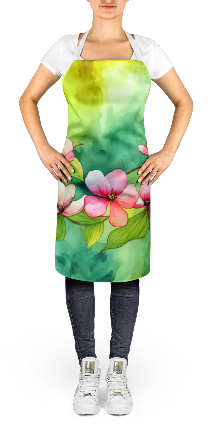 Virginia American Dogwood in Watercolor Apron 27 in x 30 in