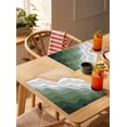 thumbnail image 3 of Sage Green Gradient Stripes Placemats Set of 4,Wipeable Washable Table Mats for Dining Tables,Summer Beach Place Mats for Kitchen Event Party Tabletop Decor, 3 of 7