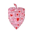 thumbnail image 2 of Adjustable Valentine's Day Pet Bandana Dog Scarf Style B, Cute Heart Pattern Dog Neck Scarf, Adorable Pet Bandana for Dogs Puppies Festive Holiday Party, Walking Grooming Photo Shooting, 2 of 3