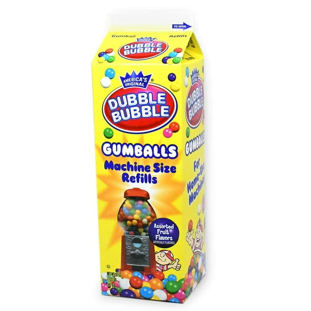 Dubble Bubble Gumball Machine Refill Carton, 20Ounce Assorted Gumballs