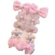 thumbnail image 1 of 10 Uds. De pinzas para el pelo para niña, lazos, Clip de cocodrilo antideslizante, pasadores totalmente forrados, accesorios florales para el cabello, 1 of 5