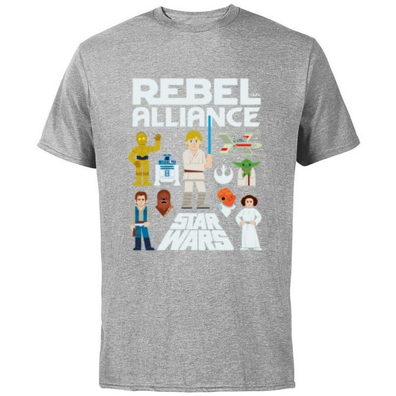 Star Wars Rebel Alliance Heroes - Short Sleeve Cotton T-Shirt for Adults - Customized-Athletic Heather