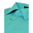 thumbnail image 4 of Men's Classic Fit Long Sleeve Wrinkle Resistant Button Down Premium Dress Shirt (Aqua,S), 4 of 4