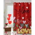 thumbnail image 2 of Valentines Day Red Shower Curtains for Bathroom Heart Floral Fabric Shower Curtain with Hooks, Love Flower Field Shower Curtain Set, Bathroom Curtains Decoration, Waterproof Polyester, 36"x72" Long, 2 of 6