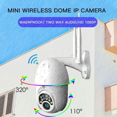 Outdoor Wireless Camera Security Wifi IP Camera 1080P 360 Degree PTZ 2.0MP Waterproof Cam Support Two-way (Best Outdoor Waterproof Camera)