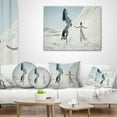 thumbnail image 3 of Designart Huge Horse and Lady on Desert - Animal Throw Pillow - 18x18, 3 of 4