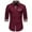 Wine, variant on WREESH Men's Sophisticated Dress Shirts Button Down Long Sleeve Casual Tops with Patchwork, Matching Color Scheme, and Turn-Down Collar for a Polished Look Black