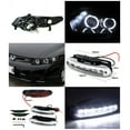 thumbnail image 2 of Spec-D Tuning Piano Black Halo Projector Headlights + LED Daytime Lights Fog Compatible with 2006-2011 Honda Civic 2dr Left + Right Pair Headlamps Assembly, 2 of 2