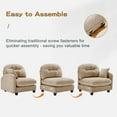 thumbnail image 5 of 4 Seat Modular Sectional U Shaped Couch With Ottoman,Deep Seat Sofa with Pillow,Cloud Couch with Premium Chenille Fabric,Tufted Cushion Backrest Design,Easy Install,for Bedrooms,Living Rooms,Camel, 5 of 7