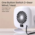thumbnail image 4 of 2Gears Strong Heating Portable Mini Desktop PTC Heater Electric Hand Leg Feet Warmer Warm Air Blower Fan For Desktop Use ,Ultimate Temperature Control, 4 of 7