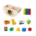 thumbnail image 3 of Clasificador de formas de animales de madera, juego de combinación de formas, centro de actividades de madera de aprendizaje temprano para la creativi, 3 of 9