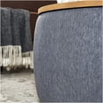thumbnail image 3 of Round Fabric Storage Ottoman with Lift Top, Dark Grey 2-in-1 Ottoman and End Table for Living Room, No Assembly Required, 3 of 5
