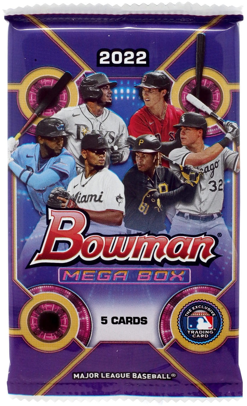 MLB Topps 2022 Bowman Chrome Baseball Trading Card MEGA Pack (5 Cards