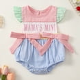 thumbnail image 2 of TOWED22 Newborn Infant Baby Girl Summer Outfit Strap Bunny Onesie One Piece Sleeveless Bubble Romper + Headband Pink,6-12 M, 2 of 8