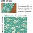 thumbnail image 5 of GZHJMY Placemats Set of 4,Green Fresh Daisy Heat-Resistant Non-Slip Double Sided Washable Kitchen Dining Table Mats for Kitchen Table Decoration, 12"x18", 5 of 6