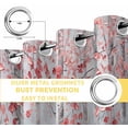 thumbnail image 6 of Pink Teal Forest Blackout Curtains for Bedroom/Living Room, Thermal Insulated Kitchen Curtains, Modern Oil Painting Art Grommet Darkening Window Treatment Drapes 52"x84"x2, 6 of 8