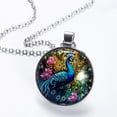 thumbnail image 2 of Peacock Stunning Glass Circular Pendant Necklace - Women's Necklaces Collection, 2 of 5