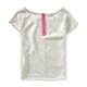 thumbnail image 2 of Camiseta con adornos de encaje y cremallera Aeropostale para mujer beige talla mediana, 2 of 2