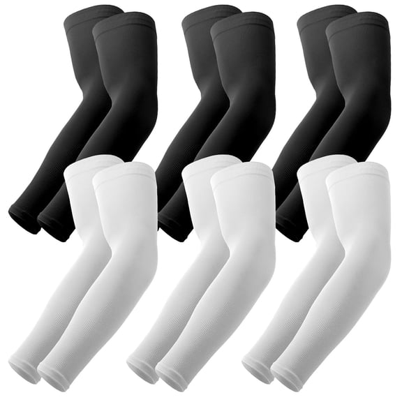6 Pairs UV Sun Protection Arm Sleeves for Men & Women, UPF 50 Cooling Sports Sleeve