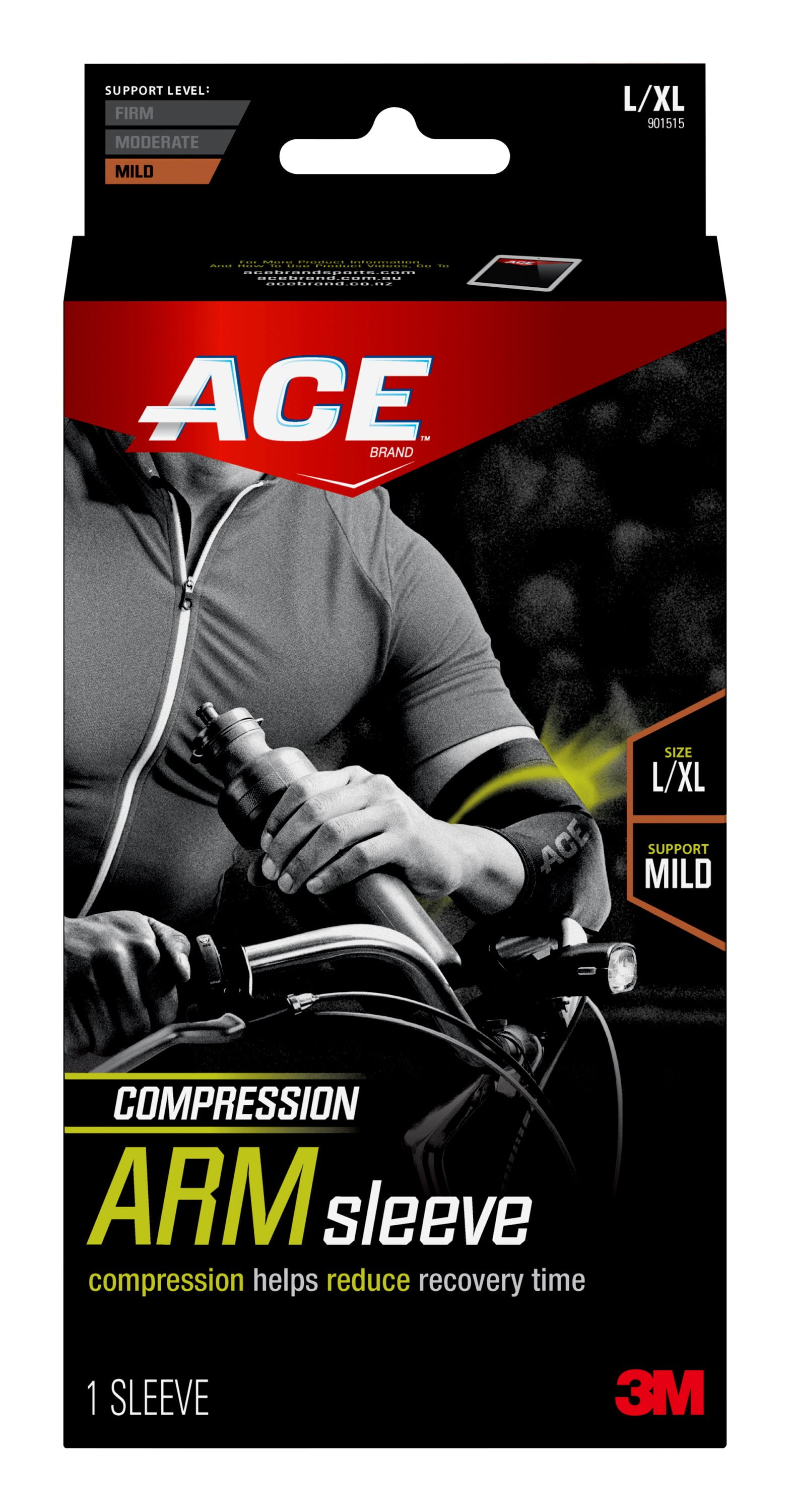 ACE Brand Compression Arm Sleeve, Large /XLarge