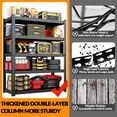 thumbnail image 5 of Metal Garage Storage Shelves Heavy Duty Shelving Unit 5 Tier Steel Adjustable Organizing Shelves 2500 LBS Capacity Industrial Shelving Ideal for Garage Tote Basement Pantry Outdoor, 5 of 9