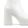 thumbnail image 2 of Botas DREAM PAIRS Gogo Plataforma con Tacón Grueso Blanco Talle 8.5, 2 of 6