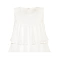 thumbnail image 5 of Sunny Fashion Girls Tiered Ruffle Dress, White Chiffon A-line Sleeveless Birthday Casual Dress 5 Years, 5 of 6